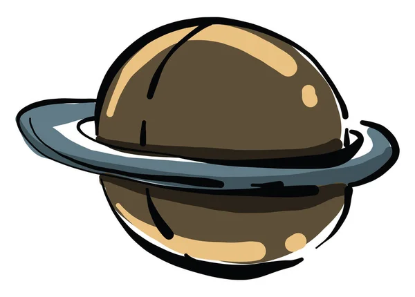 Planet Saturn Illustration Vektor Auf Weißem Hintergrund — Stockvektor