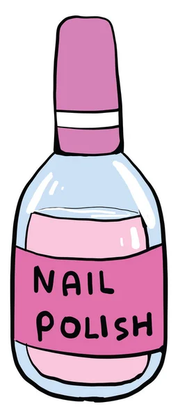 Esmalte Uñas Púrpura Ilustración Vector Sobre Fondo Blanco — Vector de stock