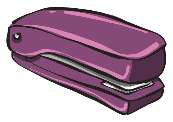 Purple Stapler Illustration Vector White Background — Stock Vector