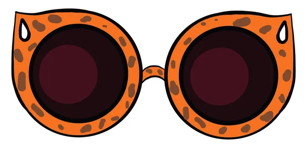 Orange Runde Sonnenbrille Illustration Vektor Auf Weißem Hintergrund — Stockvektor