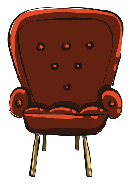 Królewskie Krzesło Ilustracja Wektor Białym Tle — Wektor stockowy
