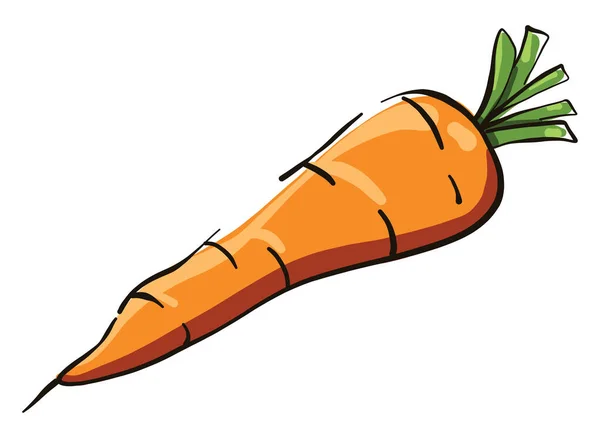 Маленькая Морковка Иллюстрация Вектор Белом Фоне — стоковый вектор