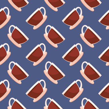 Türk kahvesi, koyu mor arka planda pürüzsüz desen.