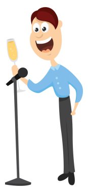 Düğün tostu, illüstrasyon, beyaz arka planda vektör..