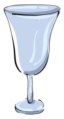 Süslü votka bardağı, illüstrasyon, beyaz arka planda vektör.