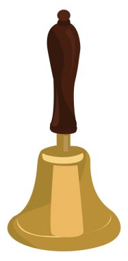 Altın çan, illüstrasyon, beyaz arkaplan vektörü