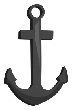 Siyah çapa, illüstrasyon, beyaz arkaplan üzerindeki vektör