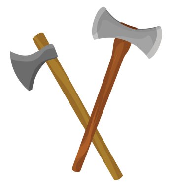 Beyaz arkaplanda iki eksen, illüstrasyon, vektör