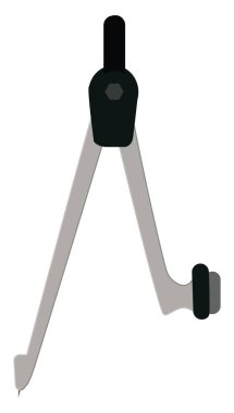 Beyaz arkaplanda pusula, illüstrasyon, vektör çizimi