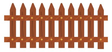 Küçük çit, illüstrasyon, beyaz arkaplan vektörü