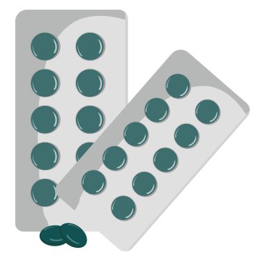 Yeşil İlaç, illüstrasyon, beyaz arkaplan üzerindeki vektör