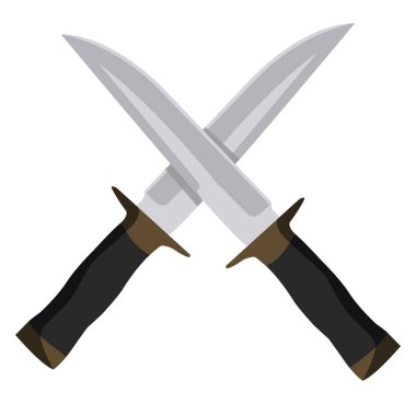 Keskin bıçaklar, illüstrasyon, beyaz arkaplanda vektör