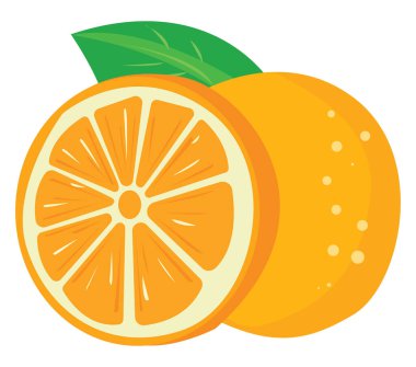 Sulu turuncu, illüstrasyon, beyaz arkaplanda vektör