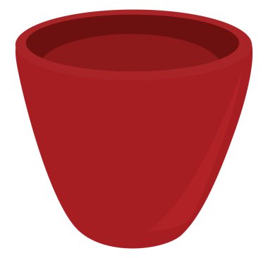 Çiçek kabı, illüstrasyon, beyaz arkaplan üzerindeki vektör