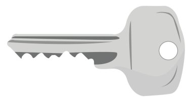 Gri tuş, illüstrasyon, beyaz arkaplan vektörü