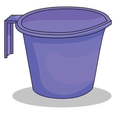 Plastik bardak, illüstrasyon, beyaz arkaplan üzerindeki vektör