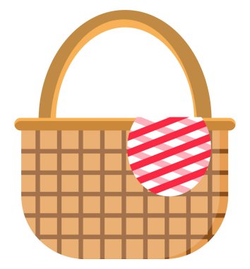 Küçük sepet, illüstrasyon, beyaz arkaplan vektörü.