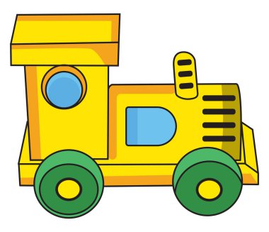 Sarı motor, illüstrasyon, beyaz arkaplan üzerindeki vektör.