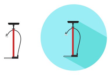 Bisiklet pompası, illüstrasyon, beyaz arkaplan üzerindeki vektör.