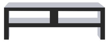 TV tablosu, illüstrasyon, beyaz arkaplan üzerindeki vektör