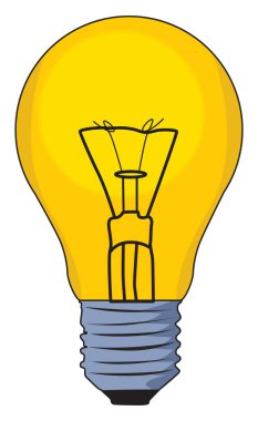 Küçük ampul, illüstrasyon, beyaz arkaplan üzerindeki vektör.