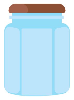 Cam kavanoz, illüstrasyon, beyaz arkaplanda vektör.