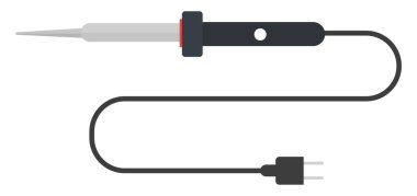 Lehim makinesi, illüstrasyon, beyaz arkaplan üzerindeki vektör.