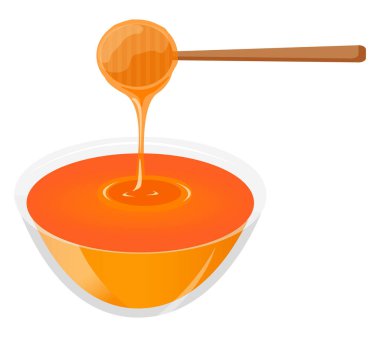 Bal kasesi, illüstrasyon, beyaz arka plan vektörü.