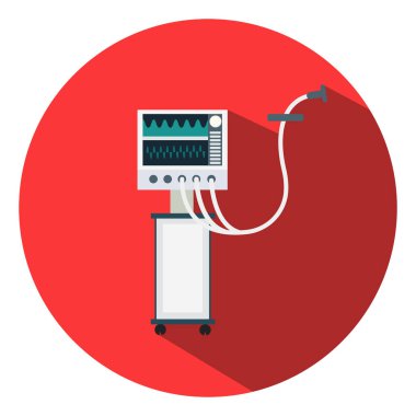 Hastane vantilatörü, illüstrasyon, beyaz arkaplan üzerindeki vektör.