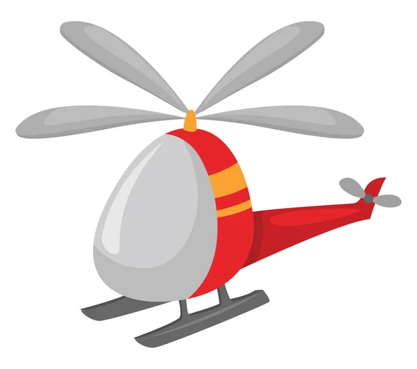 Roter Hubschrauber Illustration Vektor Auf Weißem Hintergrund — Stockvektor