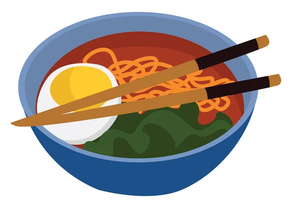 Udon Plato Ilustración Vector Sobre Fondo Blanco — Vector de stock