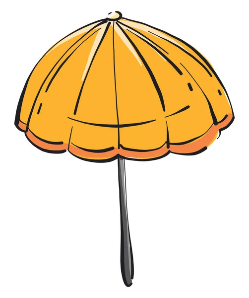 Yellow Umbrella Illustration Vector White Background — Stock Vector