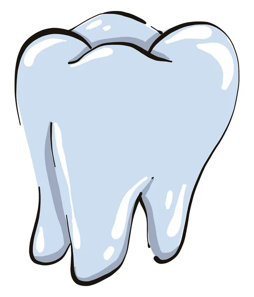 Λευκό Δόντι Απεικόνιση Διάνυσμα Λευκό Φόντο — Διανυσματικό Αρχείο