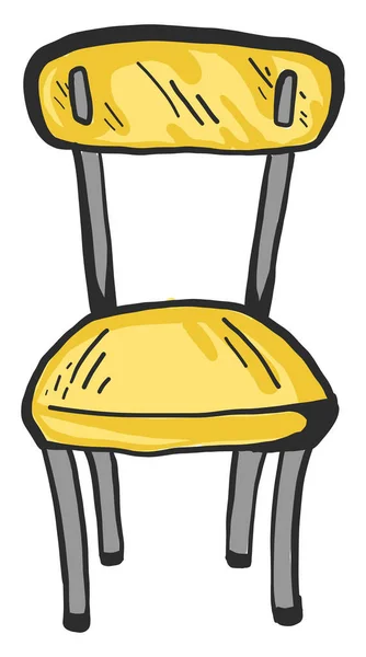 Sarı Sandalye Illüstrasyon Beyaz Arkaplan Üzerindeki Vektör — Stok Vektör