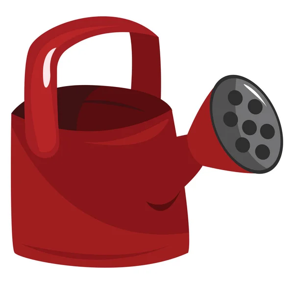 Red Watering Can Illustration Vector White Background — Stock Vector