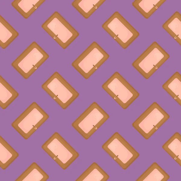 Holztüren Nahtloses Muster Auf Violettem Hintergrund — Stockvektor