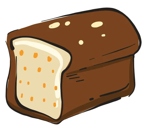 白いパン イラスト 白い背景のベクトル — ストックベクタ