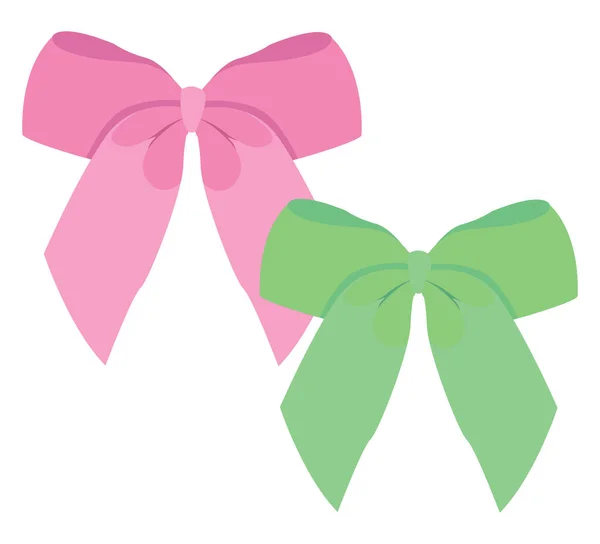 Cute Bows Illustration Vector White Background — Stock Vector