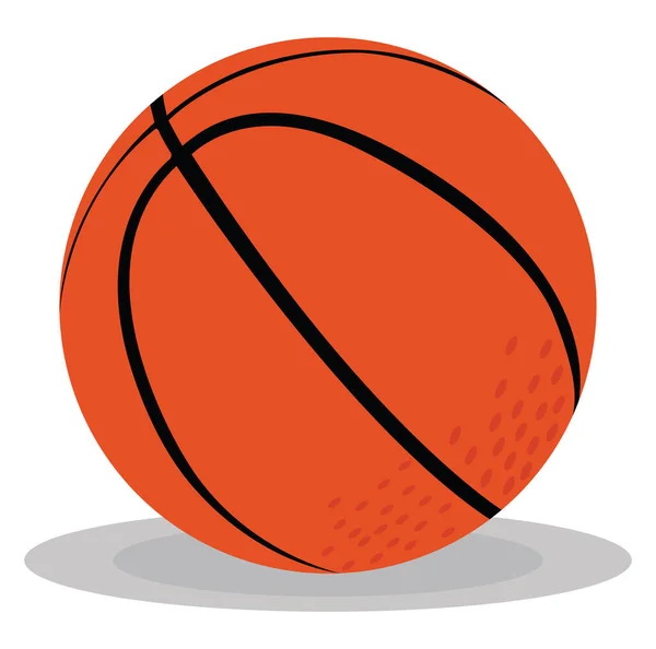 Πορτοκαλί Μπάσκετ Εικονογράφηση Διάνυσμα Λευκό Φόντο — Διανυσματικό Αρχείο
