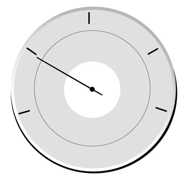 Grå Barometer Illustration Vektor Vit Bakgrund — Stock vektor