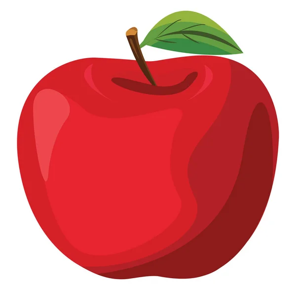 大きな赤いリンゴ イラスト 白い背景のベクトル — ストックベクタ