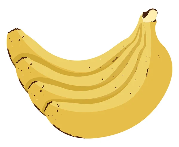 Bananas Amarelas Ilustração Vetor Sobre Fundo Branco — Vetor de Stock