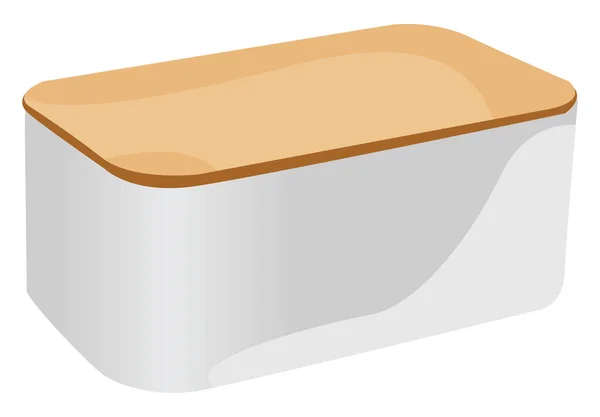 Bread Box Illustration Vector White Background — Stock Vector