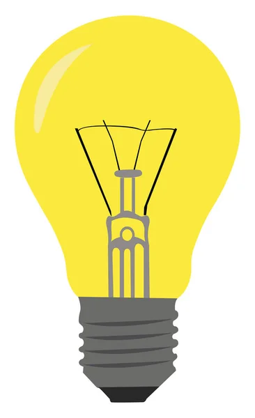 Yellow Bulb Illustration Vector White Background — Stock Vector