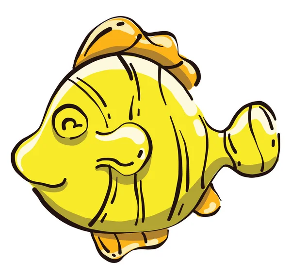 Κίτρινα Ψάρια Εικονογράφηση Διάνυσμα Λευκό Φόντο — Διανυσματικό Αρχείο