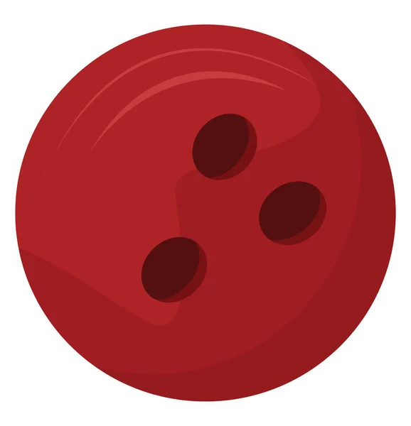 赤いボウリングボール イラスト 白い背景のベクトル — ストックベクタ
