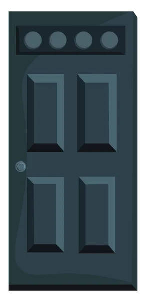 Pintu Biru Ilustrasi Vektor Pada Latar Belakang Putih - Stok Vektor