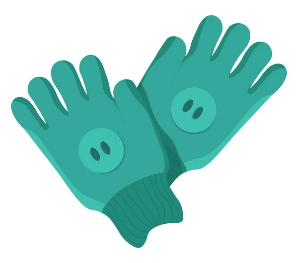 Guantes Azules Ilustración Vector Sobre Fondo Blanco — Vector de stock