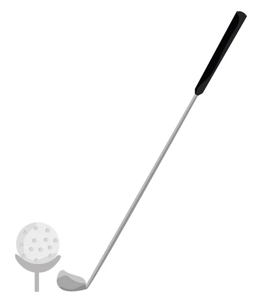 Golf Pinne Illustration Vektor Vit Bakgrund — Stock vektor