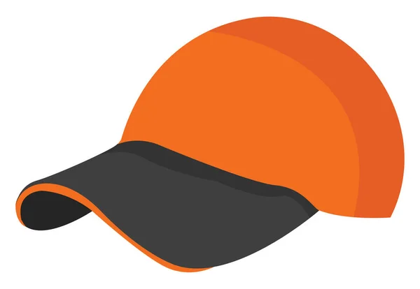 Cappello Arancione Illustrazione Vettore Sfondo Bianco — Vettoriale Stock